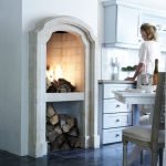 dream kitchen fireplace