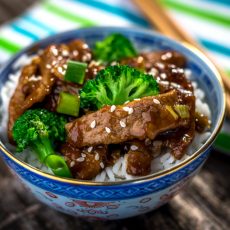 skillet mongolian beef & broccoli