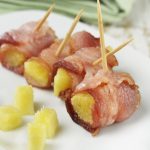 bacon wrapped pineapple bites