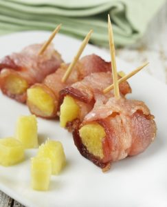 Bacon Wrapped Pineapple Bites