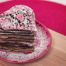 Chocolate Heart Pancakes