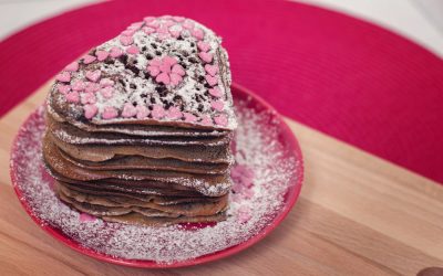 Chocolate Heart Pancakes