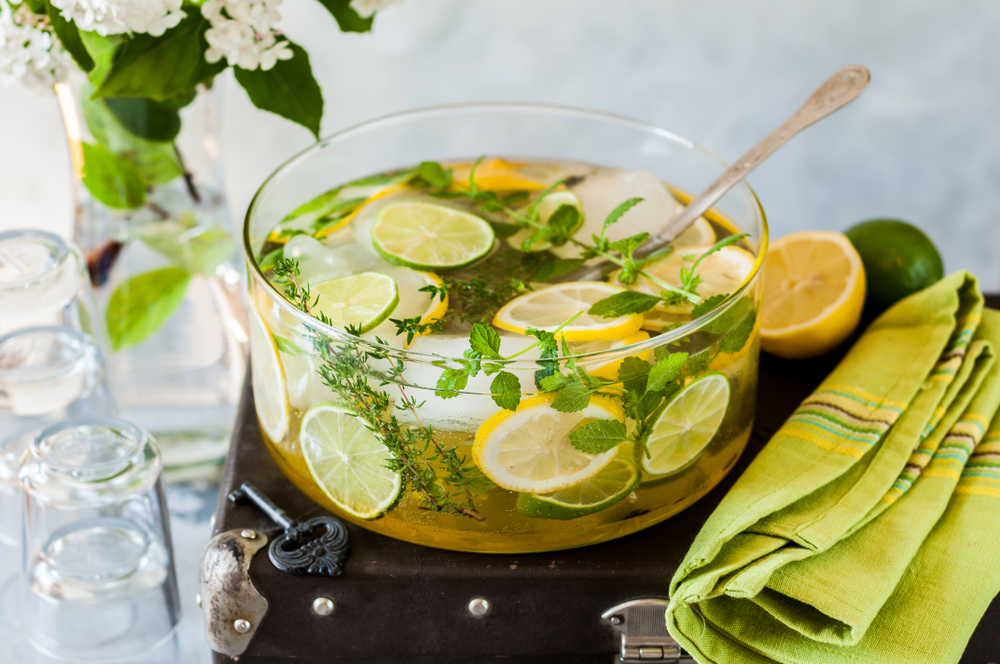 fresh lemon lime thyme lemonade