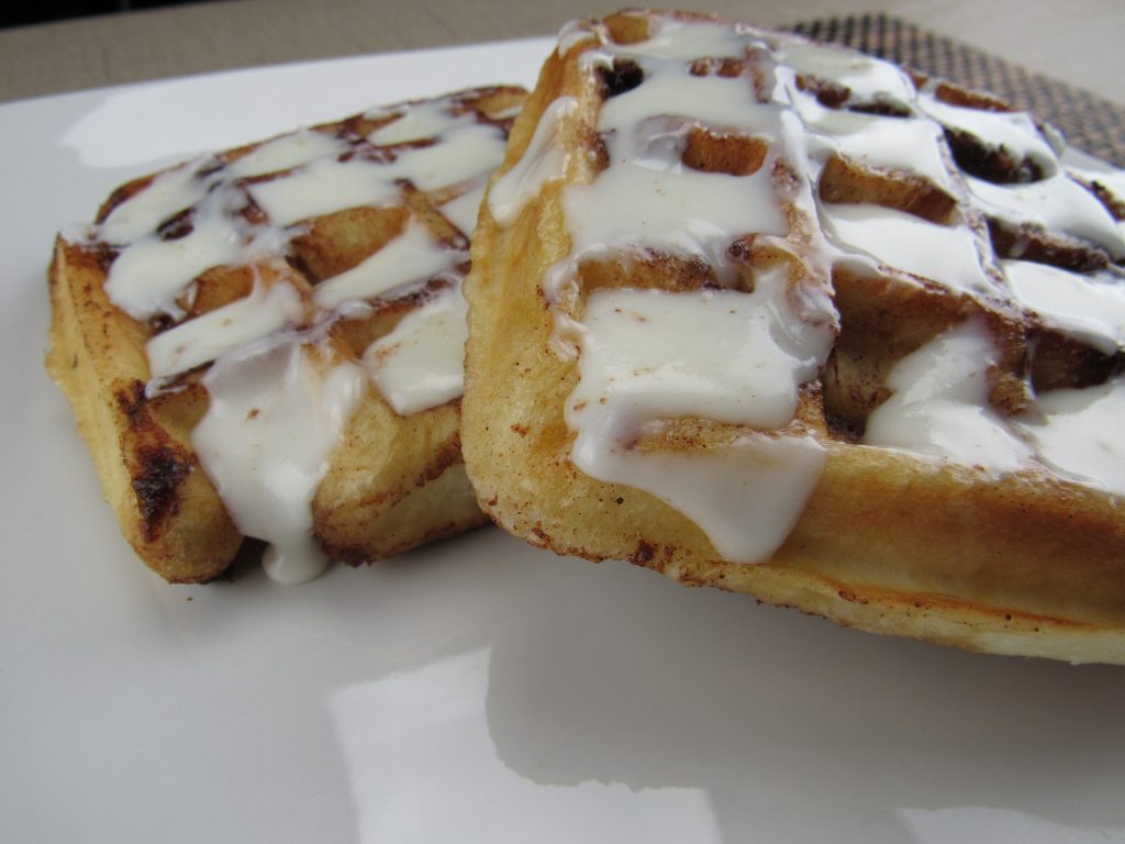 cinnamon roll waffles