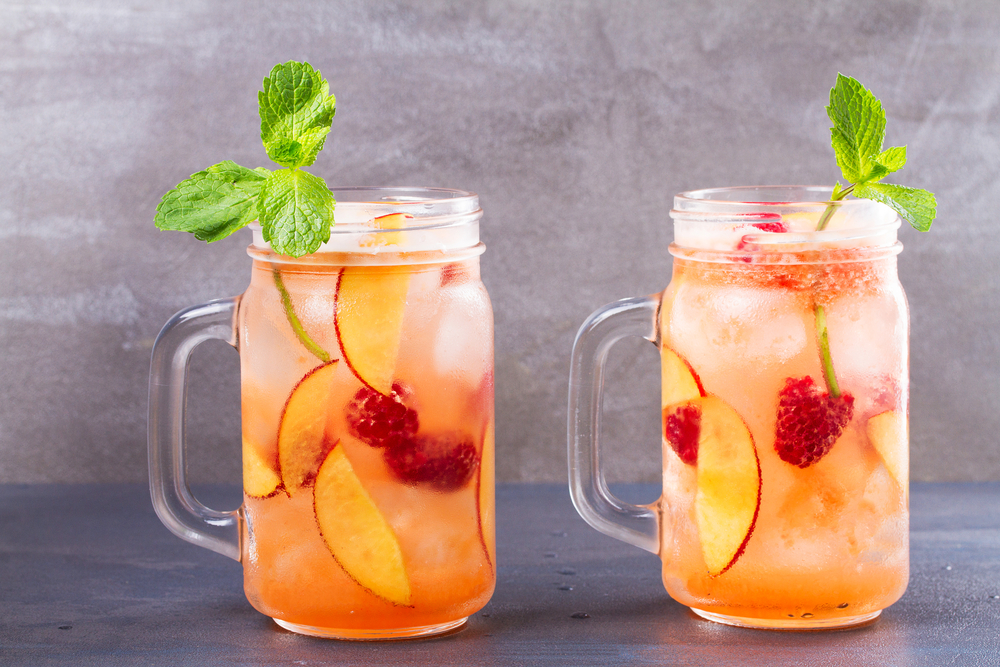 raspberry peach lemonade