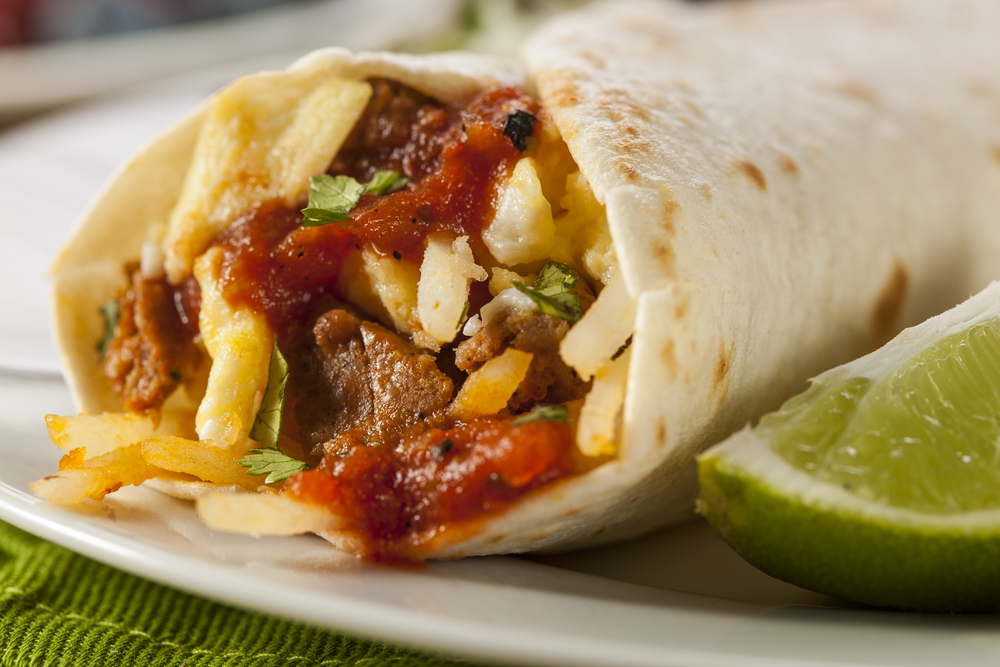 chorizo breakfast burrito