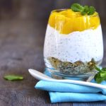 peach chia pudding with oats