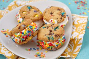 candy cookie ice cream sandwich