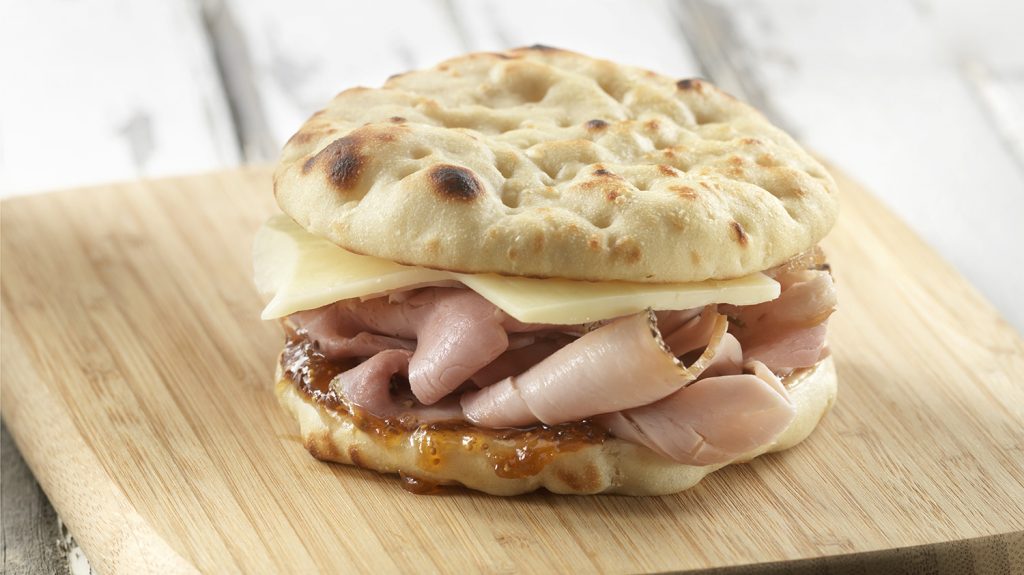 naan ham and cheese