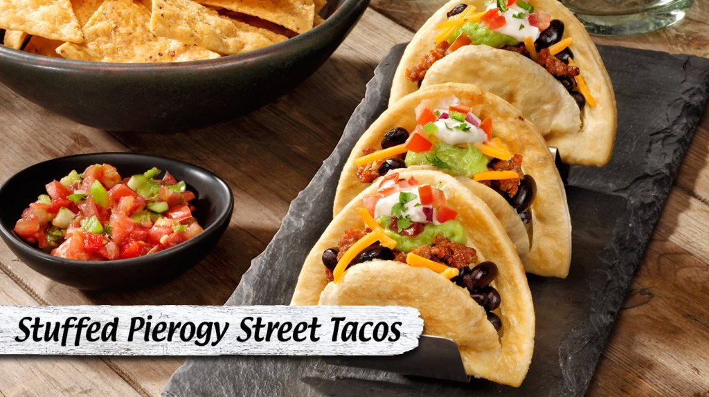 stuffed pierogy street tacos
