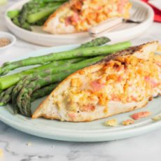 Ham and Asiago-Stuffed Chicken Breasts