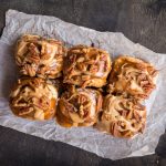 cinnamon rolls with caramel frosting