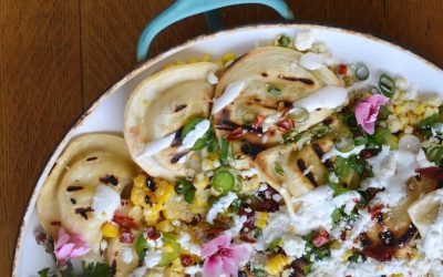 Grilled Spicy Pierogy Mexican Street Corn