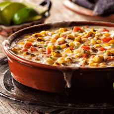 flame roasted corn jalapeno queso