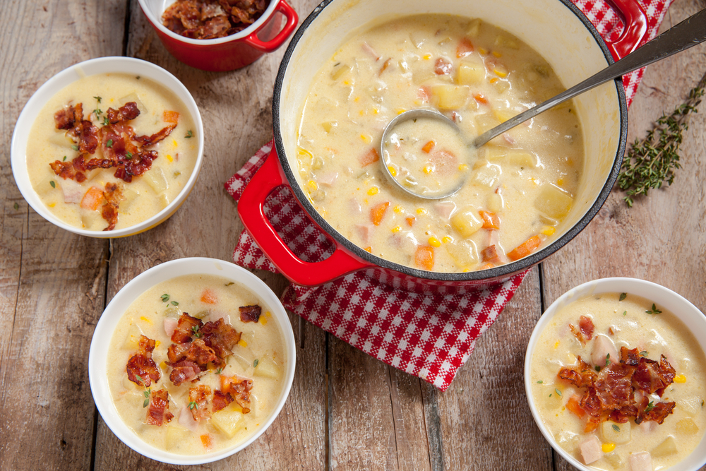 ham potato and corn chowder