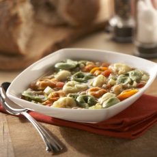 Cheese Tortellini and white Bean Soup