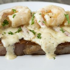 Creamy Garlic Shrimp and Steak