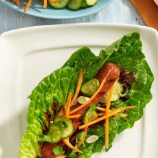 Korean Beef Frank Lettuce Wraps