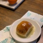 orange glazed beehive roll