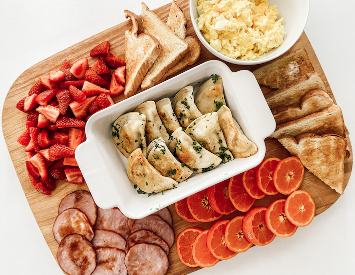 Breakfast Pierogies Platter
