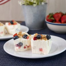 Red, White, and Blue Frozen Yogurt Granola Bars