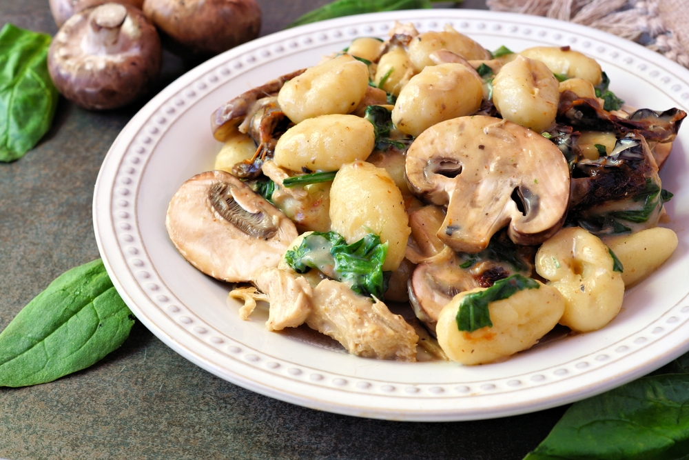 Creamy Spinach & Mushroom Gnocchi