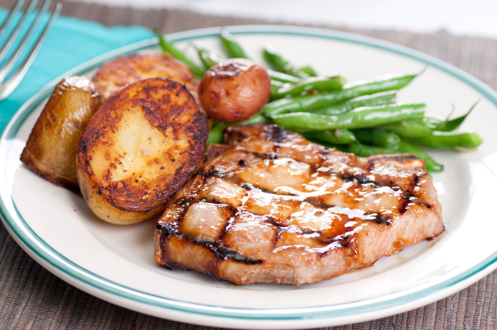 Peach Pecan & Amaretto Pork Chops