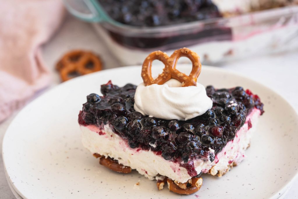 Wild Blueberry Pretzel Salad