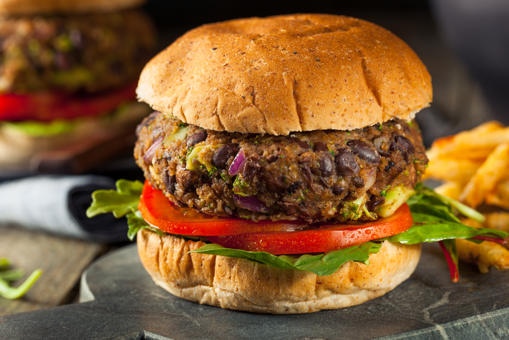 Black Bean & Mushroom Burger