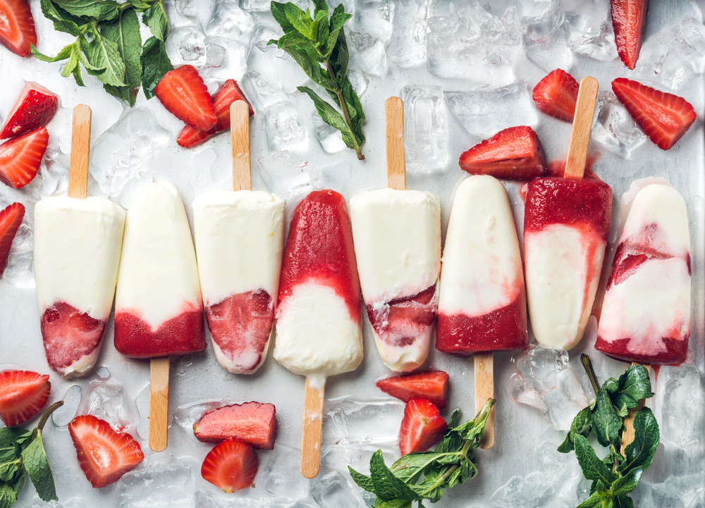 Strawberries & Cream Pops