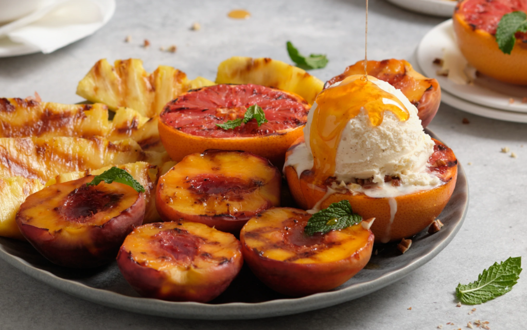 Mike's Hot Honey Grilled Summer Fruit