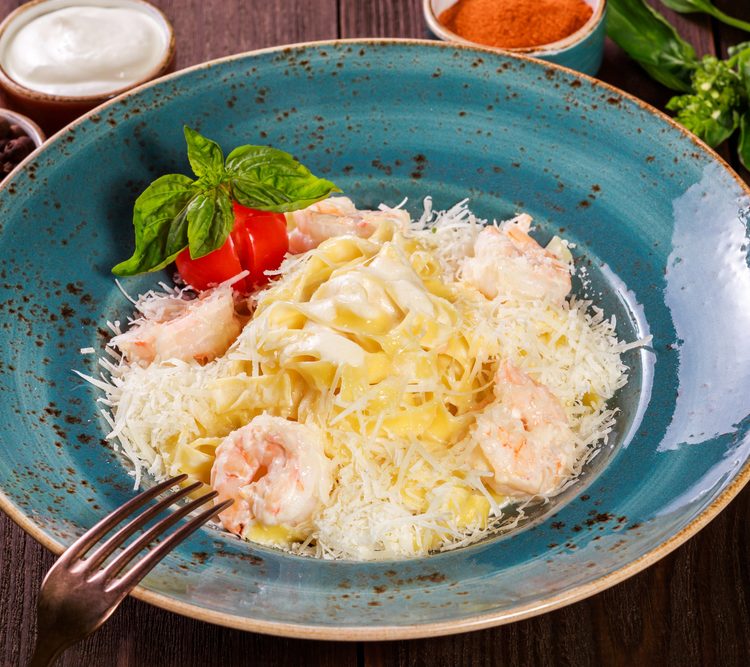 Creamy Shrimp Tortellini Skille