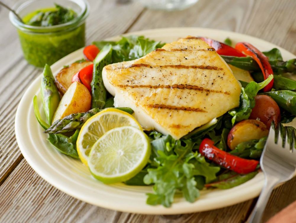 Grilled Halibut with Chimichurri