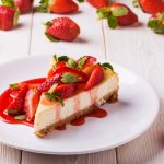 strawberry syrup cheesecake