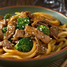 teriyaki beef and yakisoba