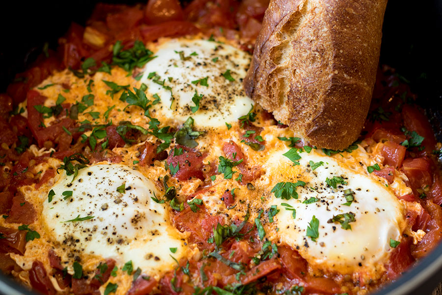 Garlic Herb Tomatoes and Eggs