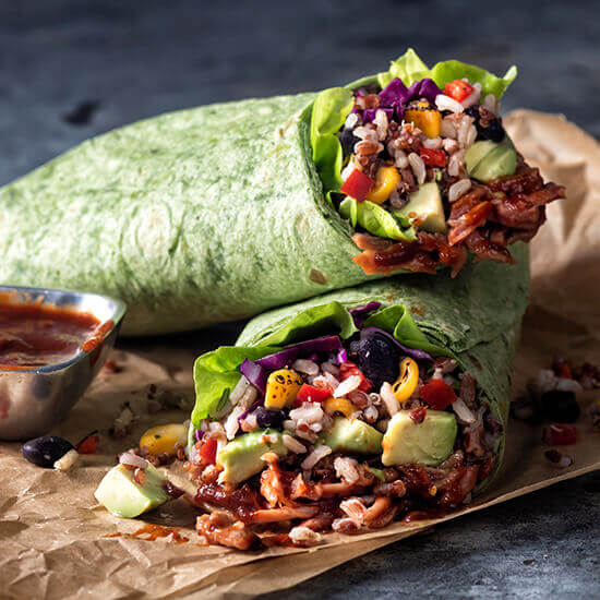 Exotic Grains & Fire Roasted Vegetable Chicken Wrap