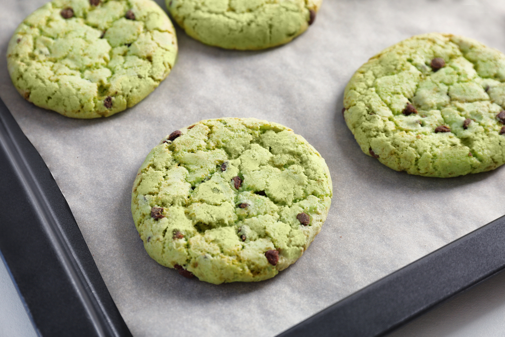 Mint Chip Pudding Cookies