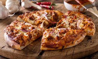 Grilled BBQ Pulled Pork Pizza